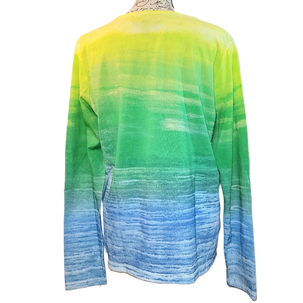 Ralph Lauren L-RL Active Womens Long Sleeve Floral Pullover Top Colorful Size XL - Picture 2 of 14